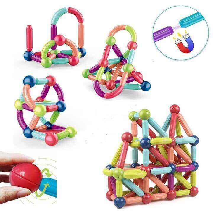 Juguete Educativo Magnético 42 Piezas de Colores