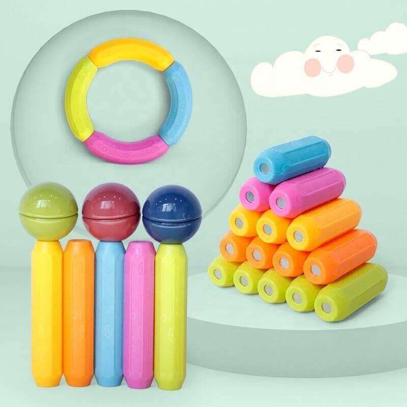 Juguete Educativo Magnético 42 Piezas de Colores