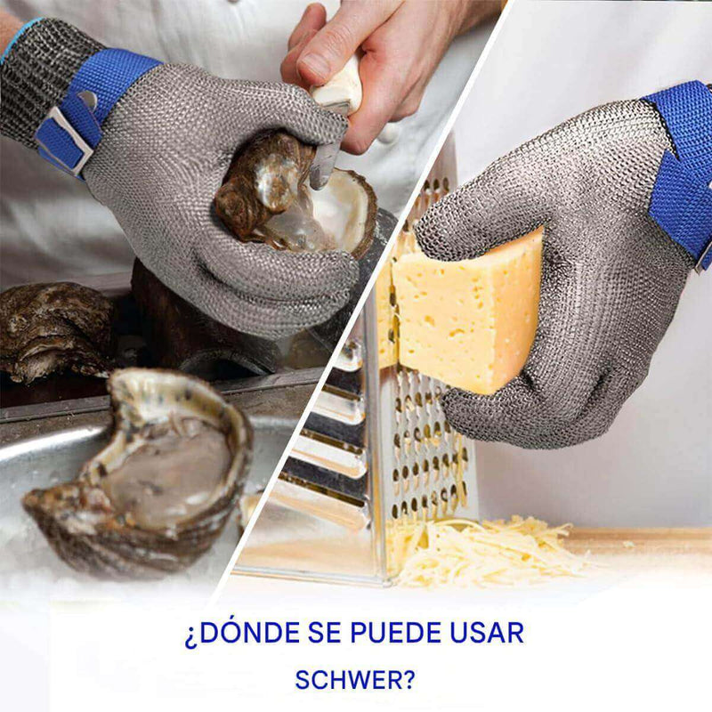 Guante de acero inoxidable resistente al corte