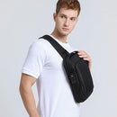 Bolso Cruzado Antirrobo Negro con Puerto USB