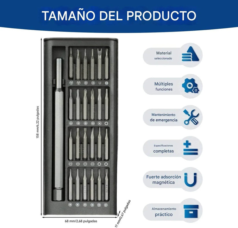 Juego de Destornilladores de Alta Precisión 51 en 1