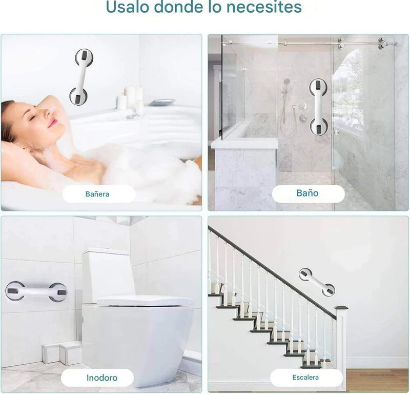 Agarradera de Baño con Ventosa – Seguridad sin Obras