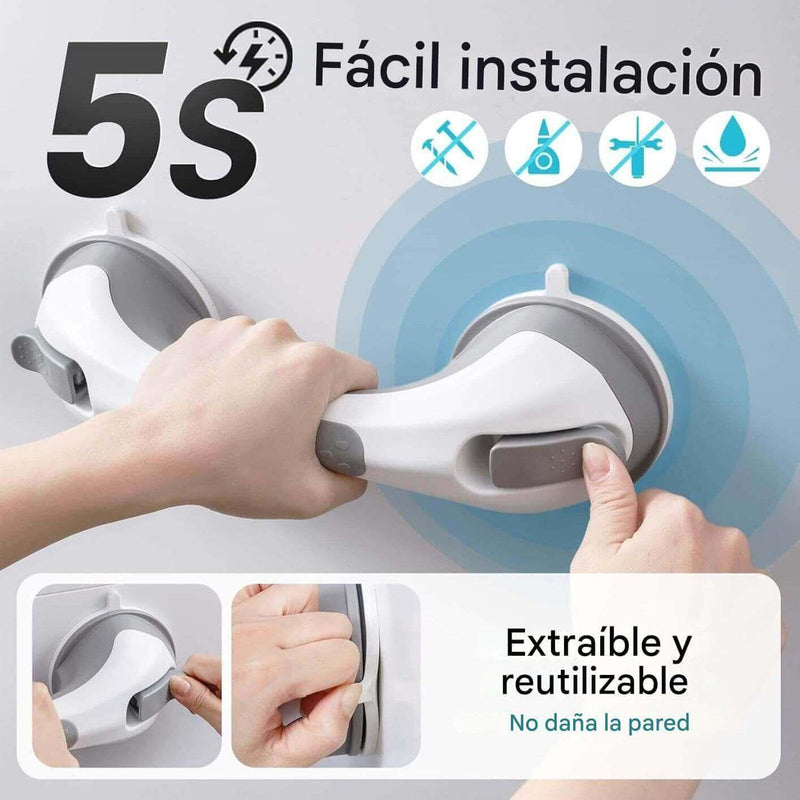 Agarradera de Baño con Ventosa – Seguridad sin Obras
