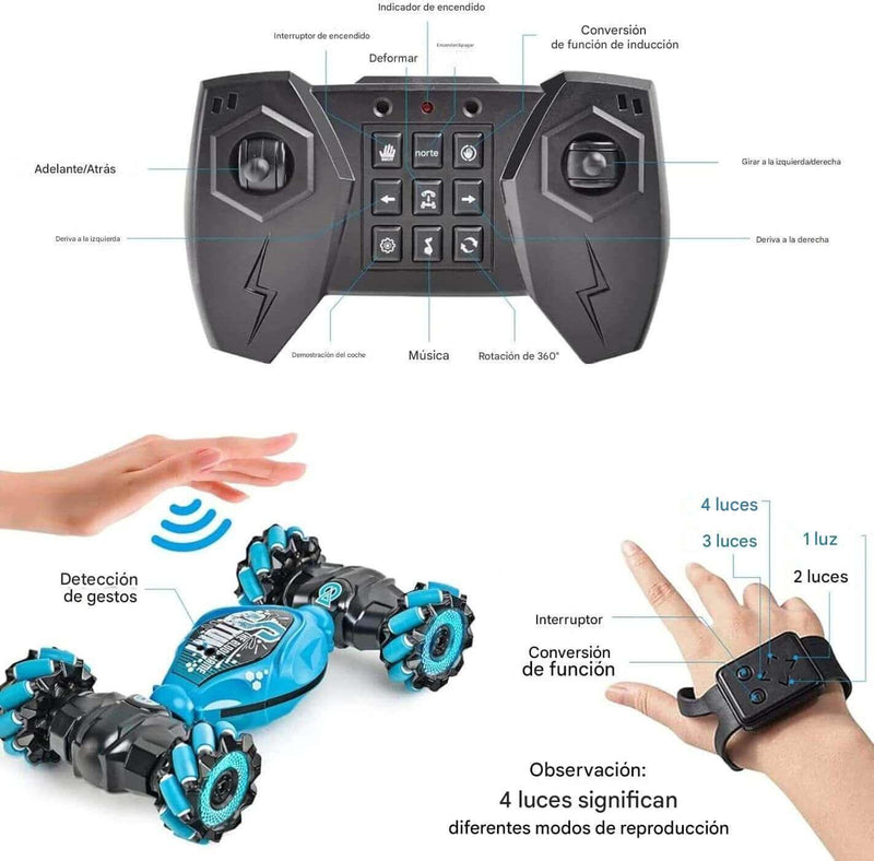 Coche teledirigido 4WD RC con sensor de gestos de acrobacias