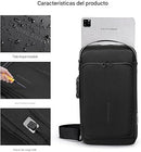 Bolso Cruzado Antirrobo Negro con Puerto USB