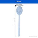 Cepillo de Baño de Silicona Doble Cara con Mango Largo