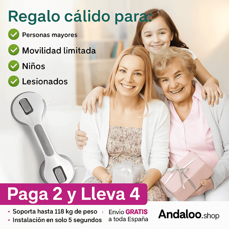 Agarradera de Baño con Ventosa – Seguridad sin Obras